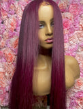 99j (Burgundy) Closure Wig