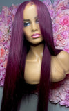 99j (Burgundy) Closure Wig